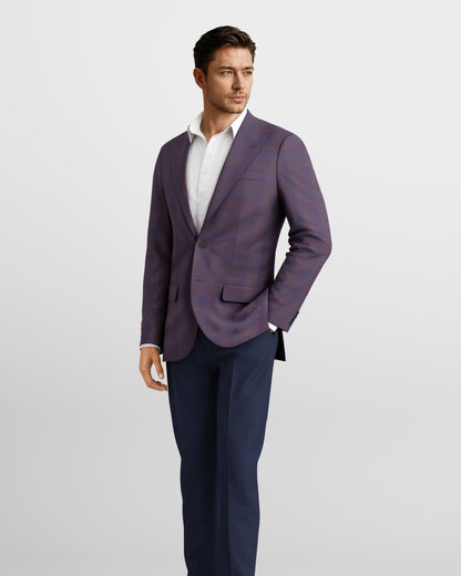 Peak Lapel Bordeaux Sienna Blazer