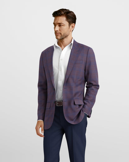 Peak Lapel Bordeaux Sienna Blazer