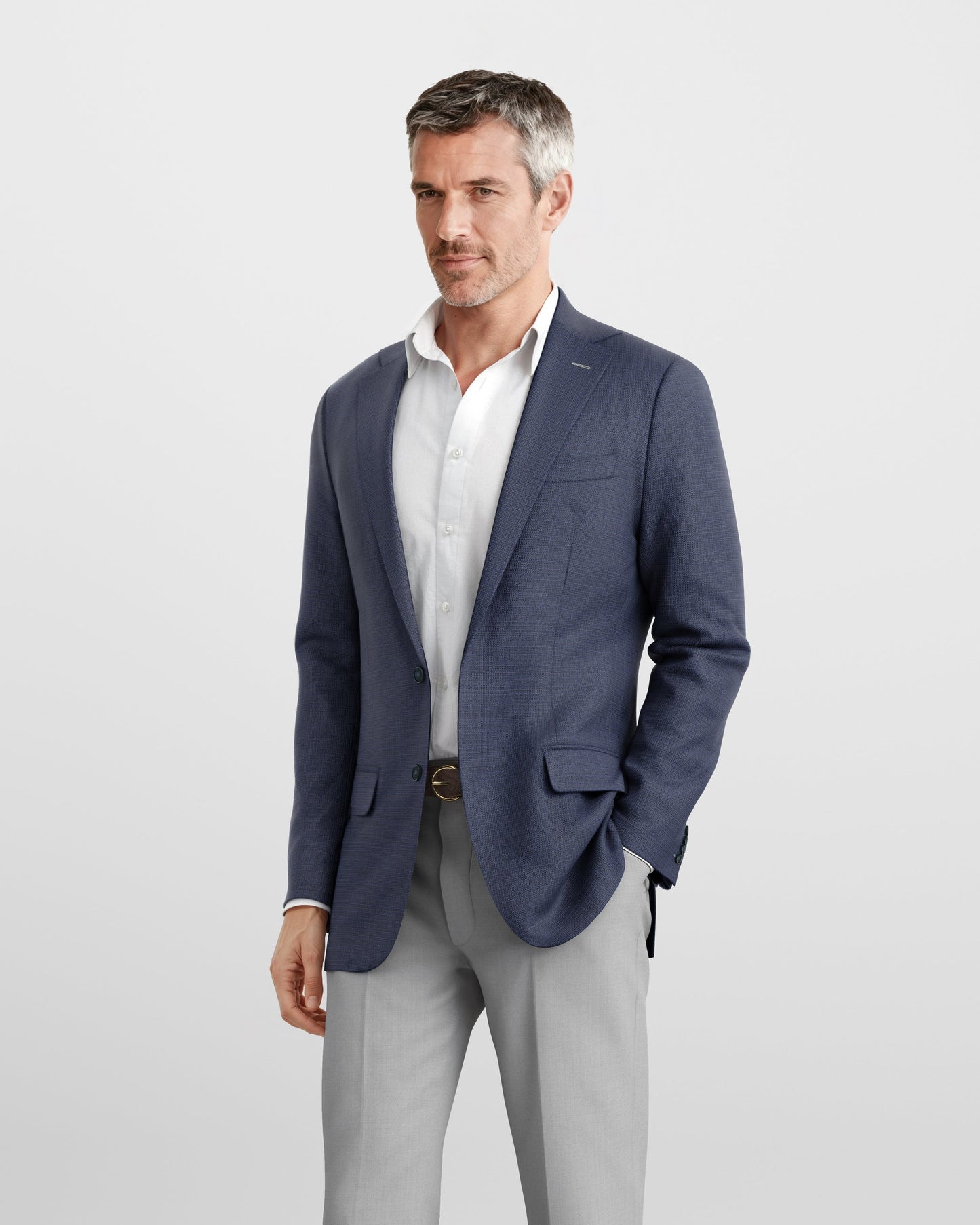 Midnight Blue Hopsack Newport Blazer
