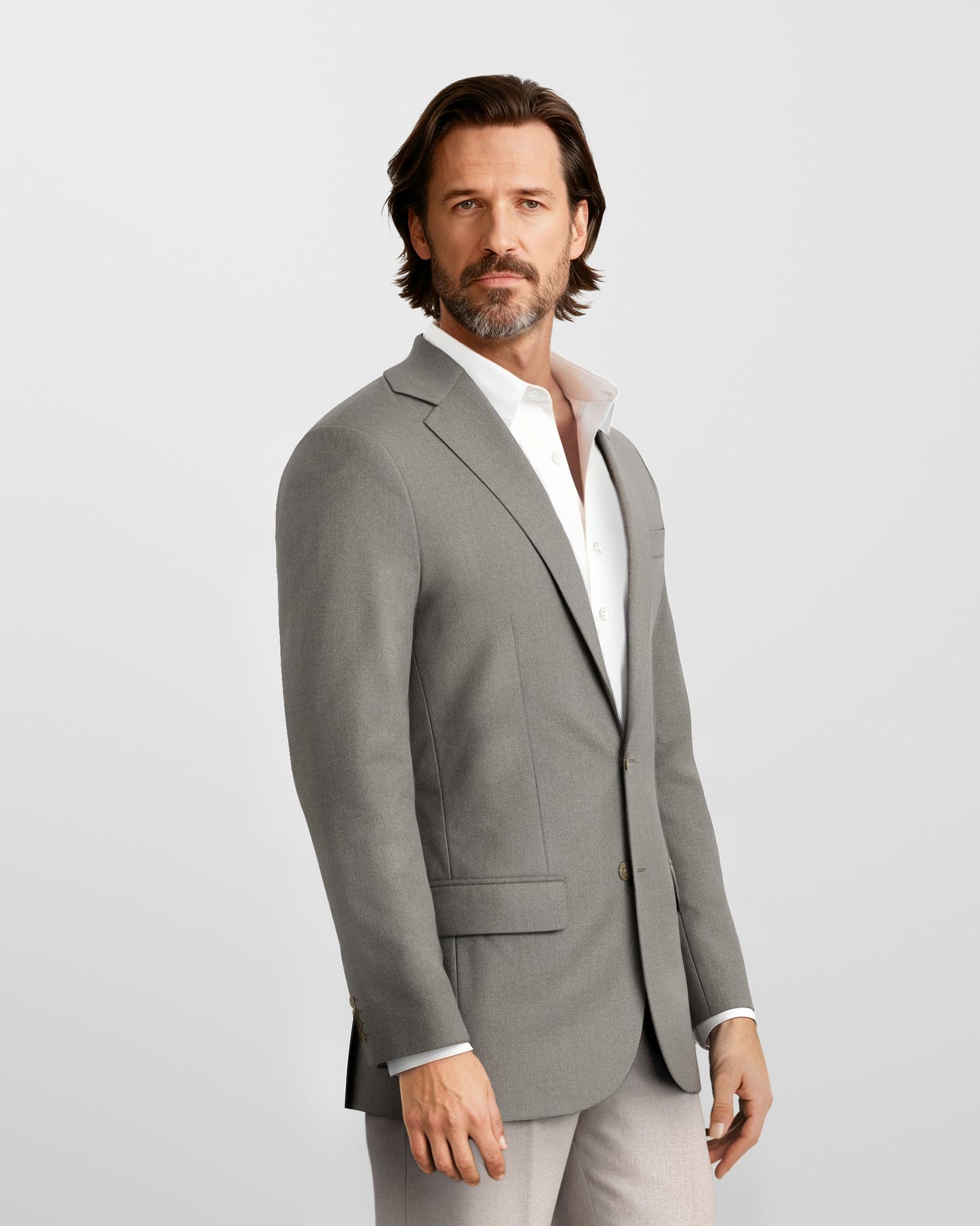 Taupe Flannel Aspen Blazer