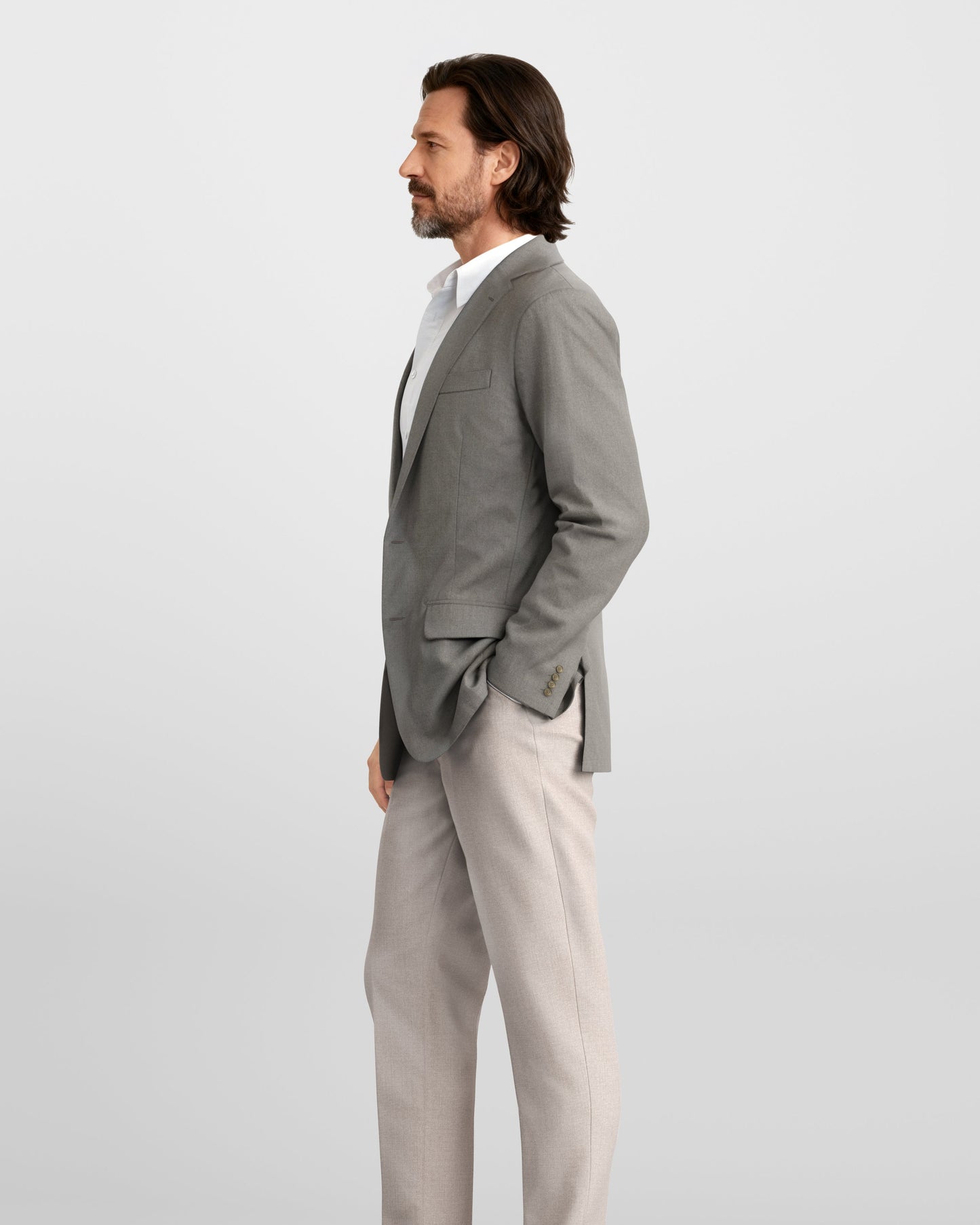 Taupe Flannel Aspen Blazer