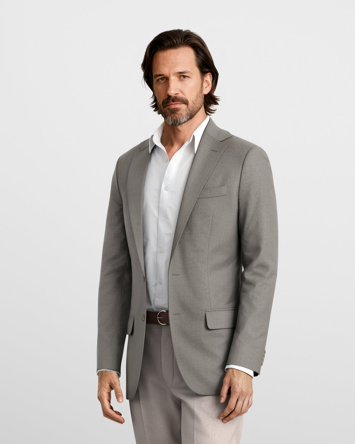 Taupe Flannel Aspen Blazer